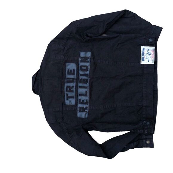 Vintage True Religion Jean Jacket XXL Trucker Jacket Ascot Gray/Black - Picture 15 of 16